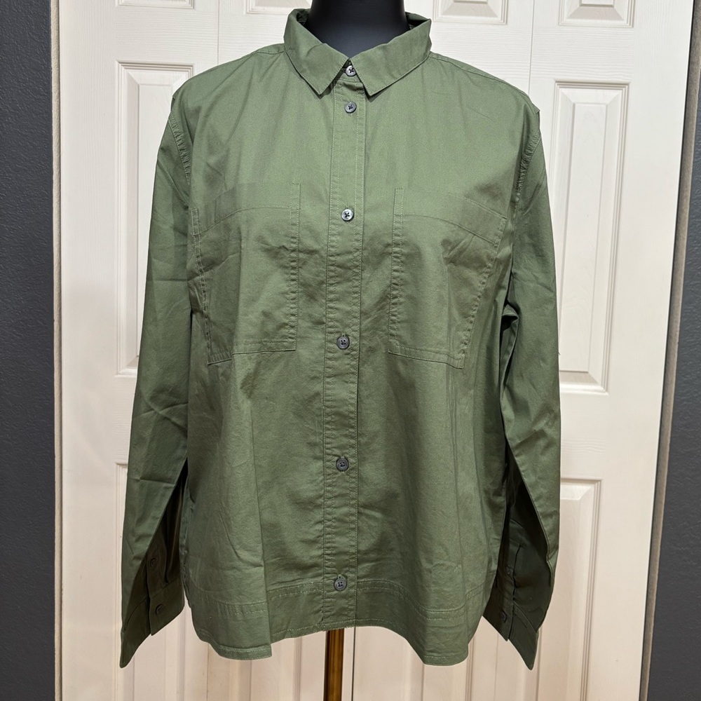 🔶3/$50🔸 J. Crew NWT Forest/Military/Olive Green Long Sleeve Button up shirt